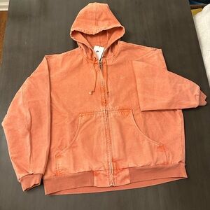 Nike orange Zip-Up Hoodie